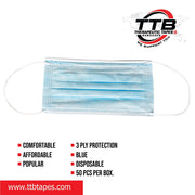 Disposable Face Mask Blue 10PC (50PC also available)
