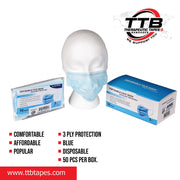 Disposable Face Mask Blue 10PC (50PC also available)