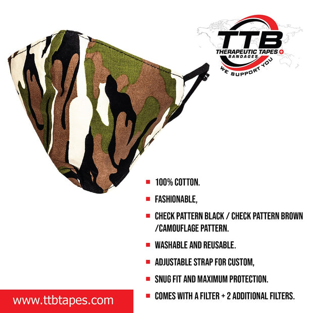 Cotton Reusable Camouflage Face Mask